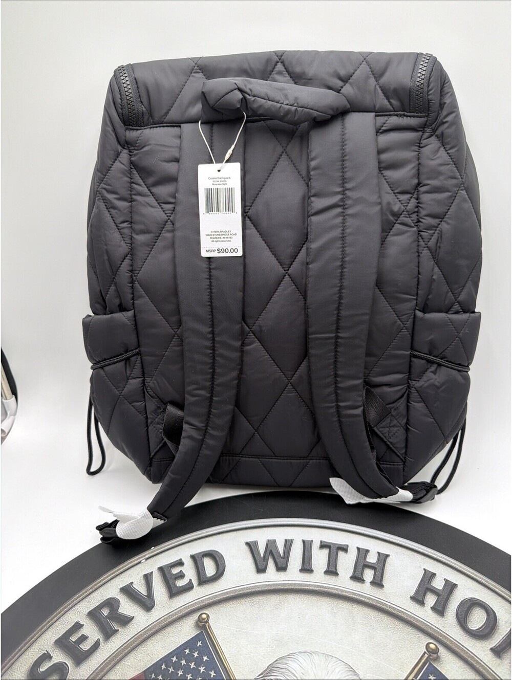 Vera Bradley Cooler Backpack Moonless Night 52254-20089 Black - Picture 3 of 9